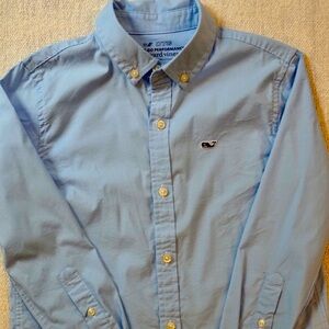 Vineyard Vines Boys Button Down - On The Go Performance Brrr